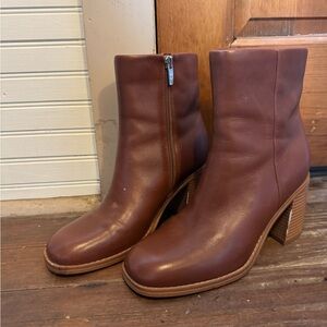 Marc Fisher Chestnut Heeled Boots